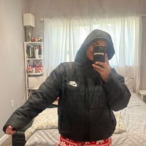 nike winter puffer jacket black
